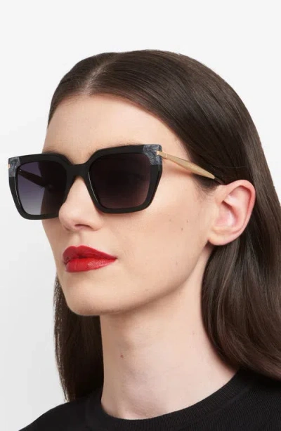 Carolina Herrera 55mm Rectangular Sunglasses In Black