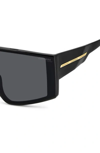 Carrera Eyewear Victory C 99mm Rectangular Mask Sunglasses In Black