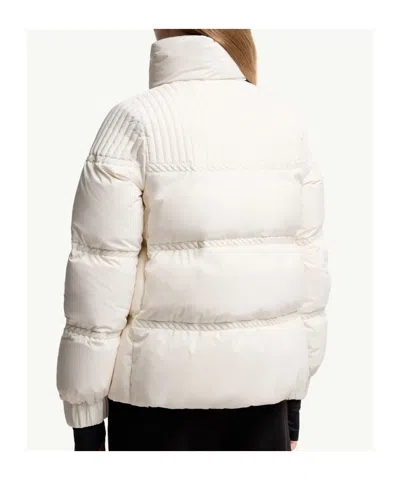 Moncler Anglin Padded Jacket With Logo-patch In Neutral