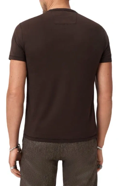 John Varvatos Bond Short Sleeve Burnout Tee In Brown
