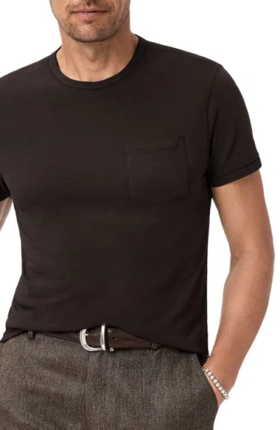 John Varvatos Bond Short Sleeve Burnout Tee In Brown