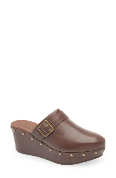 Chocolat Blu Yogi Platform Wedge Mule In Brown