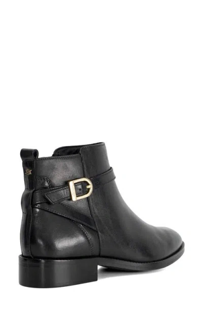 Dune London Pemma Buckle Strap Bootie In Black