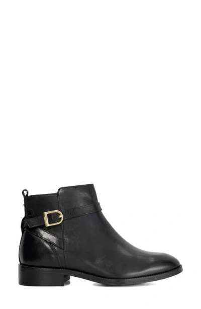 Dune London Pemma Buckle Strap Bootie In Black