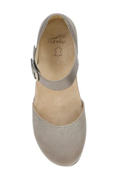 Dansko Mae Ankle Strap Platform Clog In Gray
