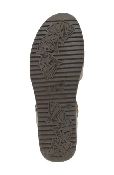 Dansko Mae Ankle Strap Platform Clog In Gray