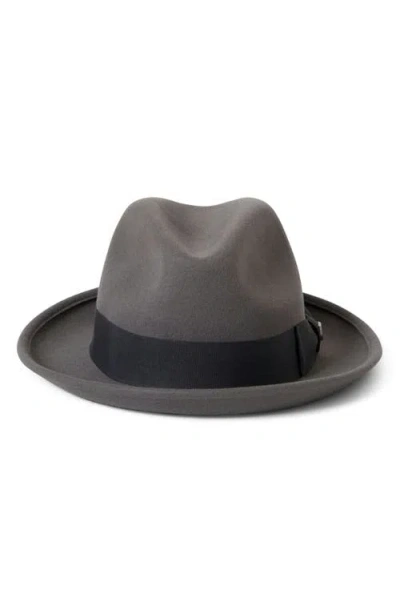 Brixton Horton Packable Wool Felt Fedora In Brown