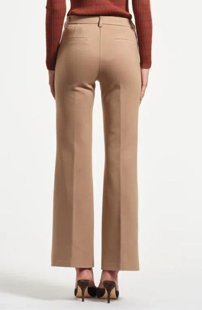 Isaac Mizrahi New York Flare Ponte Pants In Brown