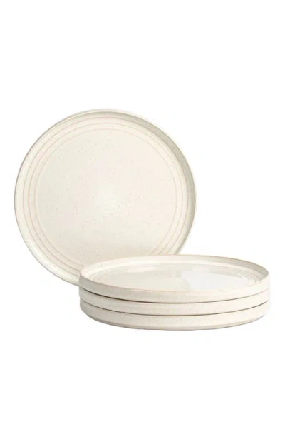 Stone Lain Claire Stoneware 4-piece Dinner Plate Set In Neutral