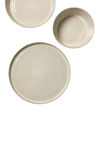 Stone Lain Claire Stoneware 4-piece Dinner Plate Set In Neutral