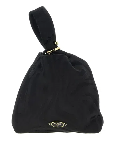 Pucci Marble Print "emilio" Clutch Bag In Black