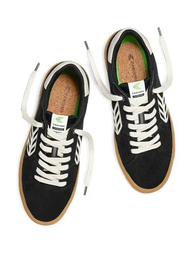 Cariuma Catiba Pro 2.0 Gum Black Suede And Cordura Ivory Logo Sneaker Women