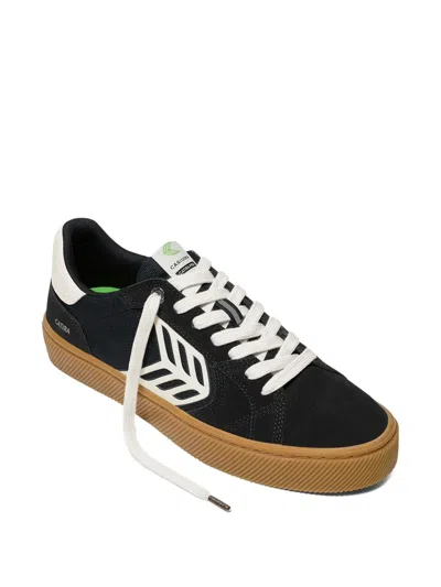 Cariuma Catiba Pro 2.0 Gum Black Suede And Cordura Ivory Logo Sneaker Women