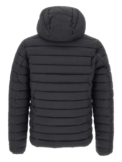 Save The Duck Hooded Padded Jacket In Black