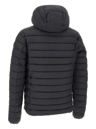 Save The Duck Hooded Padded Jacket In Black