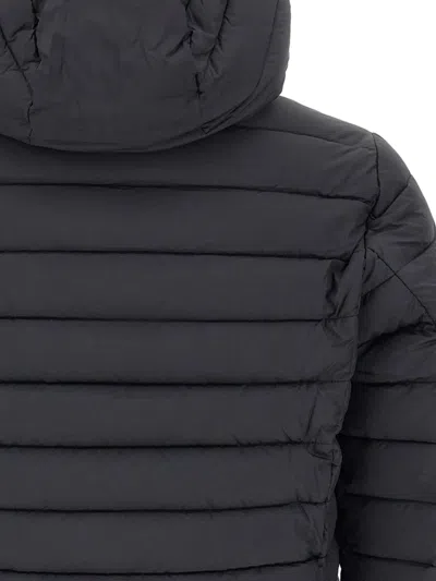 Save The Duck Hooded Padded Jacket In Black