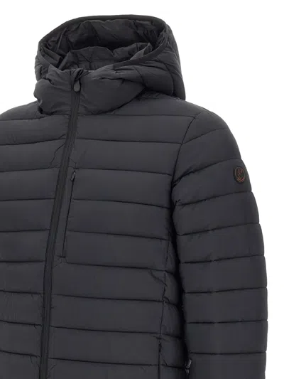 Save The Duck Hooded Padded Jacket In Black