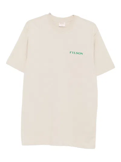 Filson Printed Cotton T-shirt In Neutral