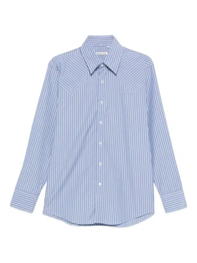 Carter Young Striped Shirt In Blue