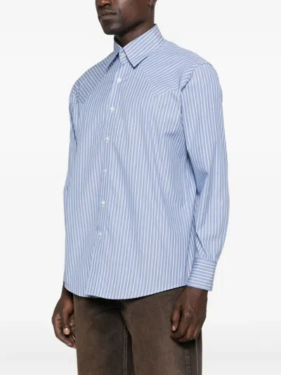 Carter Young Striped Shirt In Blue