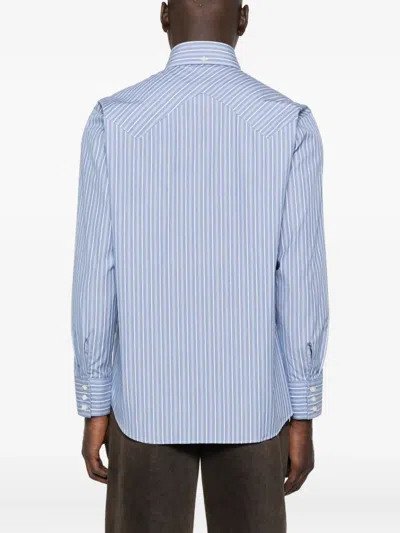 Carter Young Striped Shirt In Blue