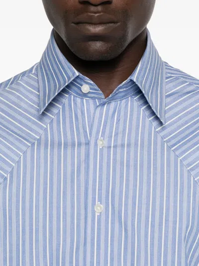 Carter Young Striped Shirt In Blue