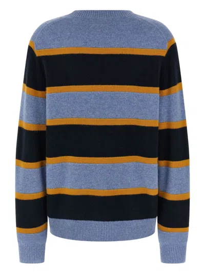 Guest In Residence Striped Crew-neck Sweater In Blue
