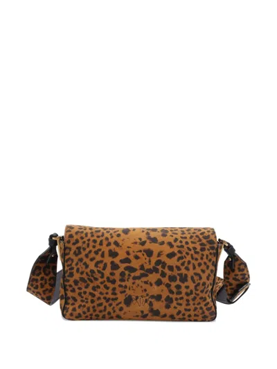 Pinko Love One Slouchy Classic Shoulder Bag In Brown