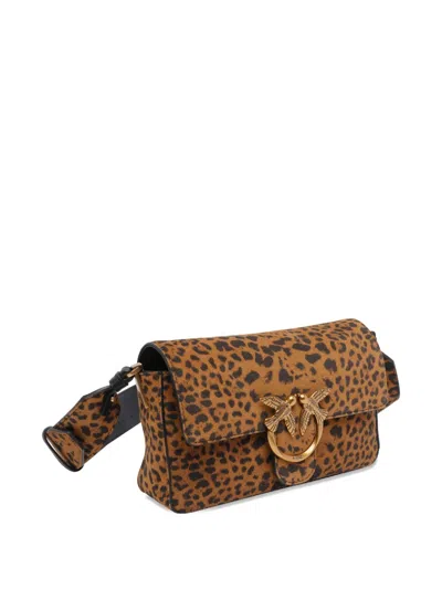 Pinko Love One Slouchy Classic Shoulder Bag In Brown