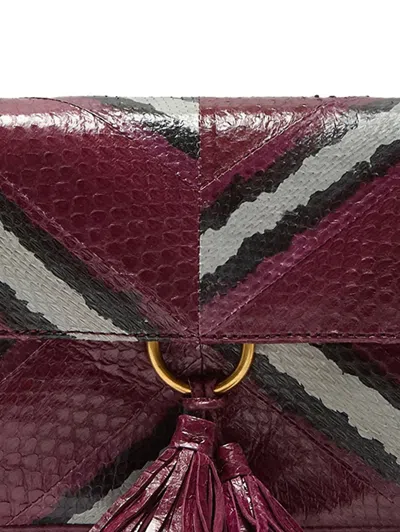 Maliparmi Geometric-pattern Tassel Shoulder Bag In Purple