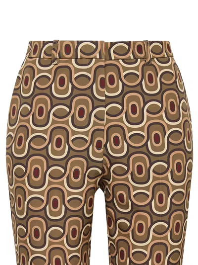 Maliparmi Geometric-pattern Trousers In Brown