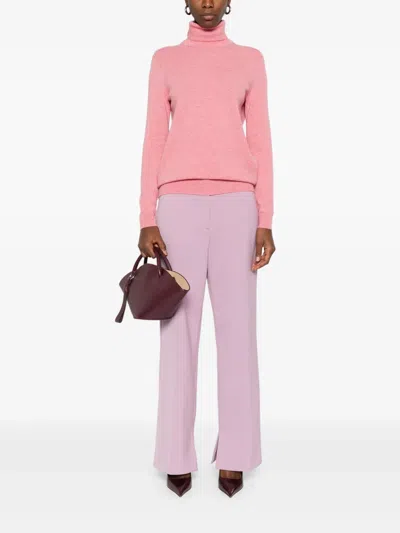 Eric Bompard Roll-neck Cashmere Sweater In Pink