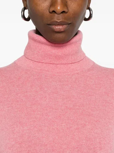 Eric Bompard Roll-neck Cashmere Sweater In Pink