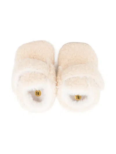 Douuod Wool Teddy-texture Pre-walkers In Neutral