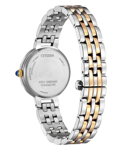 Citizen Womens Two Tone Stainless Steel Bracelet Watch Em0996-84y In Metallic