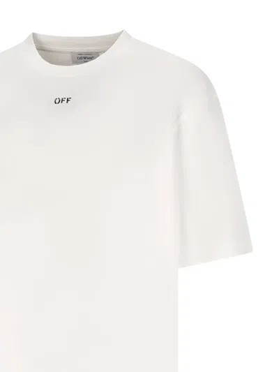 Off-white Graphic Print Crew Neck Short Sleeve T-shirt In White