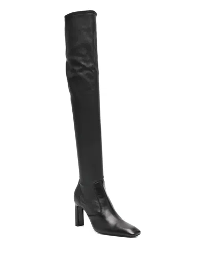 Totême Toteme 80 Stretch-leather Over-the-knee Boots In Black
