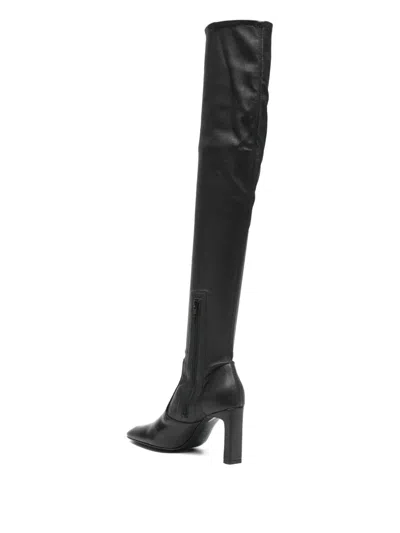 Totême Toteme 80 Stretch-leather Over-the-knee Boots In Black