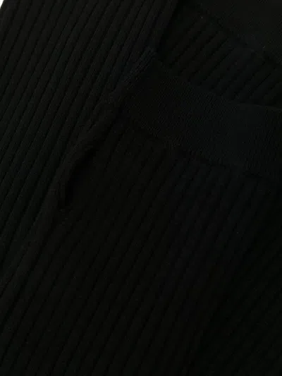 P.a.r.o.s.h Ribbed Knit Gloves In Black