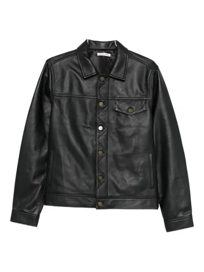 Carter Young Arch Leather Jacket In Black