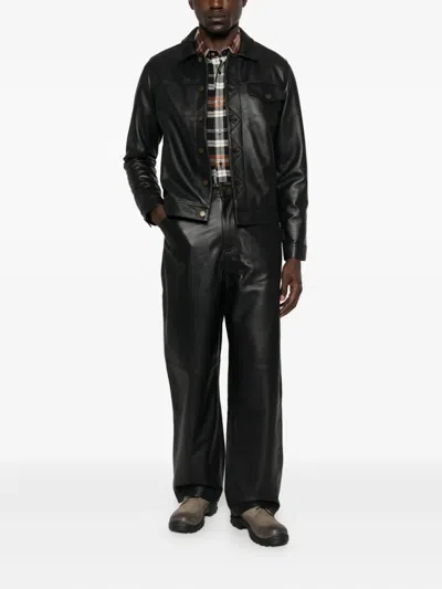 Carter Young Arch Leather Jacket In Black