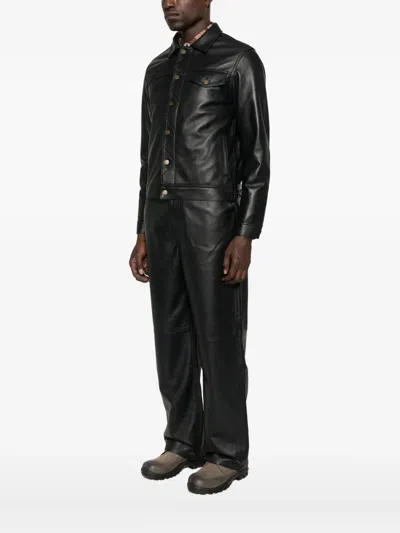 Carter Young Arch Leather Jacket In Black