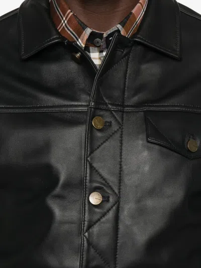 Carter Young Arch Leather Jacket In Black