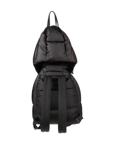 Moncler Caradoc Backpack Adjustable Straps Front Pocket In Black