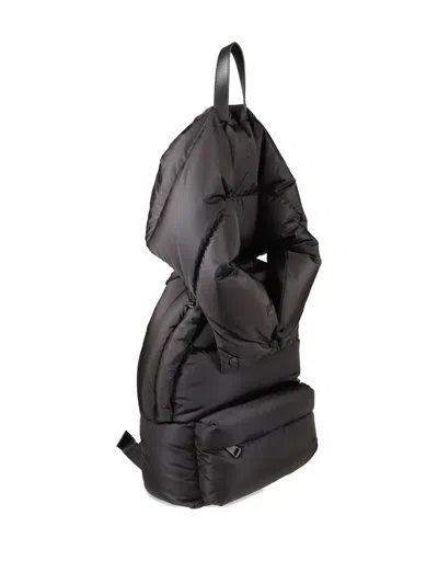 Moncler Caradoc Backpack Adjustable Straps Front Pocket In Black