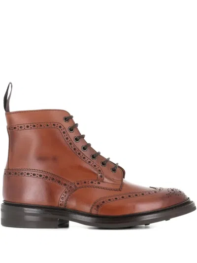 STOW BURNISHED BROGUE BOOTS
