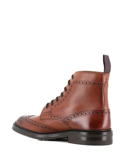 STOW BURNISHED BROGUE BOOTS