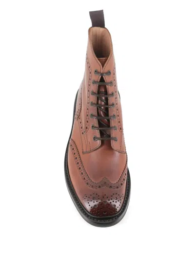 STOW BURNISHED BROGUE BOOTS