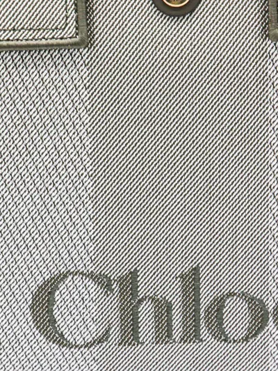 Chloé Versatile Tote Bag Detachable Strap In Gray