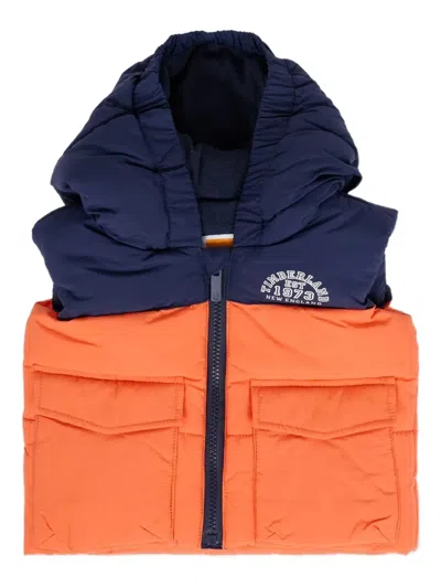 Timberland Hooded Pocket Gilet In Multi